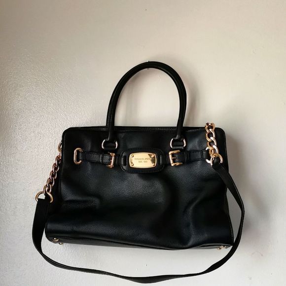 Michael Kors Handbags - Michael Kors 1981 Black Leather Shoulder Bag.